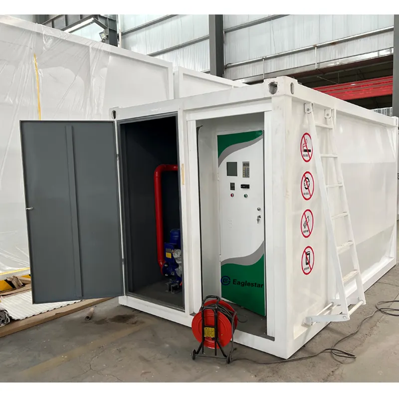20ft och 40ft containerfyllning av bränsletank Mobil bränslestation